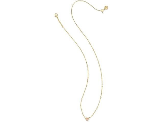 (取寄) ケンドラスコット レディース ミニ アリ ハート サテライト ショート ペンダント ネックレス Kendra Scott women Kendra Scott Mini Ari Heart Satellite Short Pendant Necklace Gold Rose Quartzの通販は