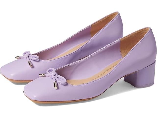 (取寄) フランコ サルト レディース ナタリア スクエア トゥ ブロック ヒール パンプス ウィズ ボウ Franco Sarto women Natalia Square Toe Block Heel Pumps with Bow Lilac Purple Leather