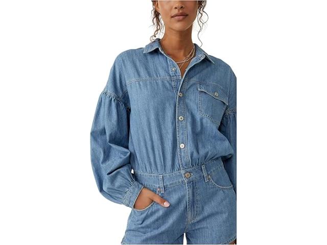 (取寄) フリーピープル レディース ゾディアック シャンブレー ワン ピース Free People women Free People Zodiac Chambray One Piece Moon Blueの通販は