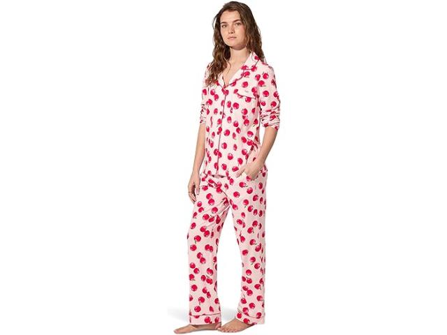 (取寄) ベッドヘッドパジャマズ レディース ロング スリーブ クラシック ストレッチ ジャージ Pj セット Bedhead PJs women Long Sleeve Classic Stretch Jersey Pj Set An Apple A Day