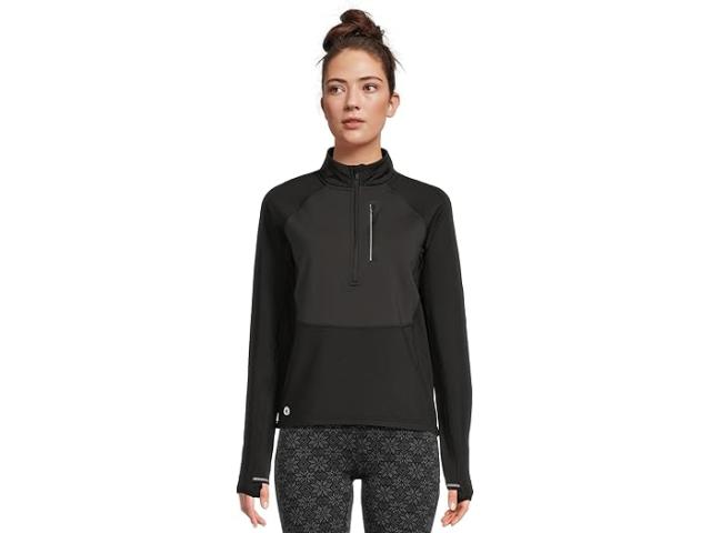 (取寄) スマートウール レディース アクティブ フリース ウィンド 1/2 ジップ Smartwool women Active Fleece Wind 1/2 Zip Black