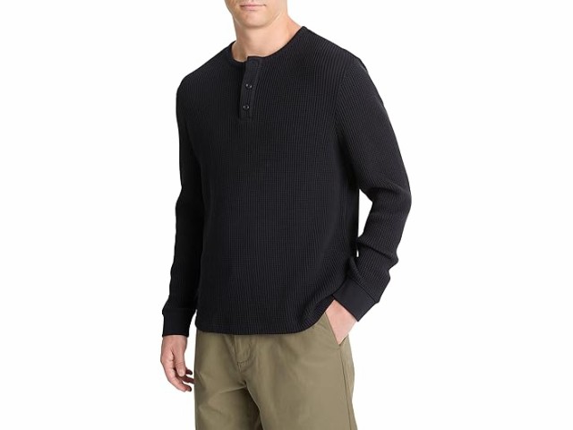 (取寄) ヴィンス メンズ チャンキー ワッフル ロング スリーブ ヘンリー Vince men Vince Chunky Waffle Long Sleeve Henley Coastalの通販はポロシャツ