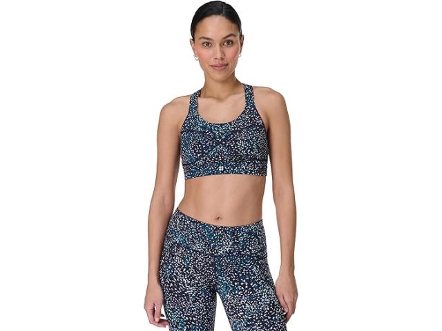 (取寄) スウェッティ ベティ レディース パワー ミディアム サポート スポーツ ブラ Sweaty Betty women Power Medium Support Sports Bra Blue Aurora Print