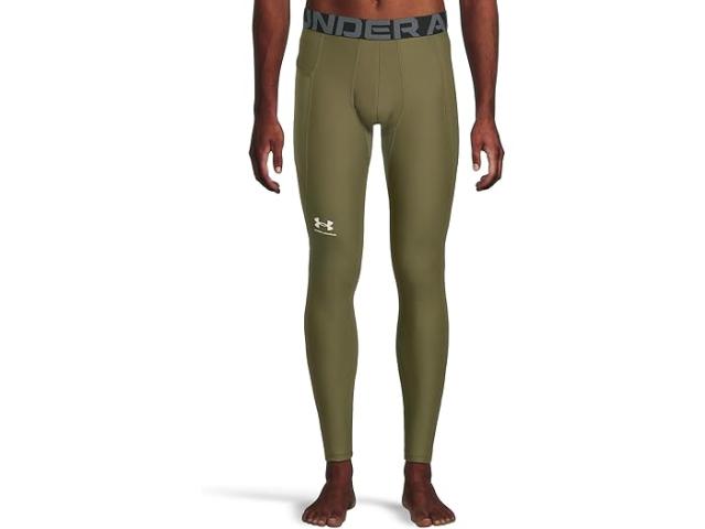 (取寄) アンダーアーマー メンズ ヒートギア アーマー レギンス Under Armour men HeatGear Armour Leggings Marine OD Green/White