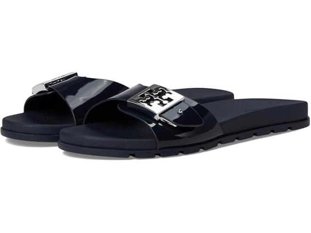 (取寄) トリーバーチ レディース バックル スライド Tory Burch women Buckle Slide New Navy/Silverの通販は