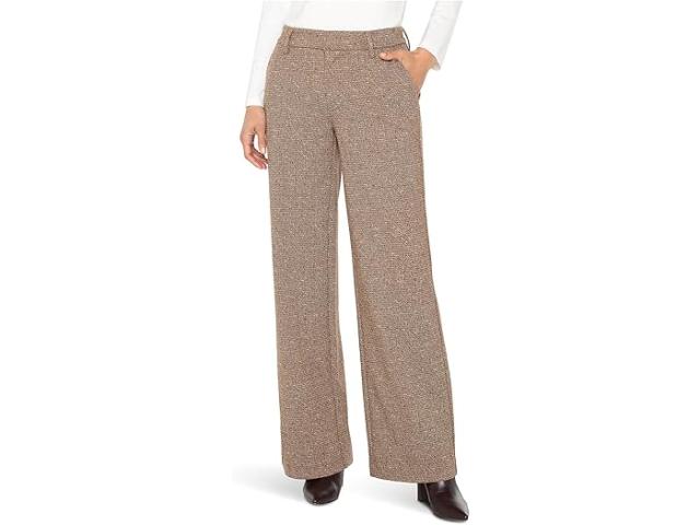 (取寄) リバプールロサンゼルス レディース ケルシー ワイド レッグ トラウザー ミッド ライズ ヘリンボーン ニット Liverpool Los Angeles women Kelsey Wide Leg Trouser Mid Rise Herringbone Knit Brown/Camel Herringbone