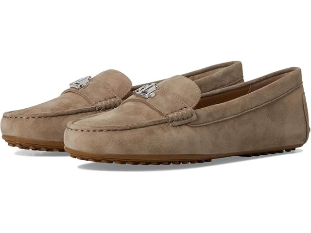 (取寄) ローレン ラルフローレン レディース バーンズベリー スエード ローファー Lauren Ralph Lauren women Barnsbury Suede Loafer Taupe Brown