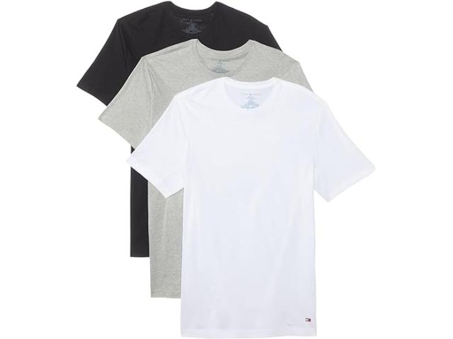 (取寄) トミーヒルフィガー メンズ コットン クラシック 3-パック クルーネック アンダーシャツ Tommy Hilfiger men Tommy Hilfiger Cotton Classic 3-Pack Crewneck Undershirts White/Grey Heather/Blackの通販は
