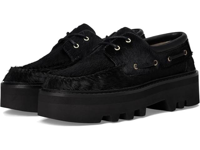 (取寄) オールセインツ レディース アースタ ファー ボート シューズ AllSaints women Aastha Fur Boat Shoes Black