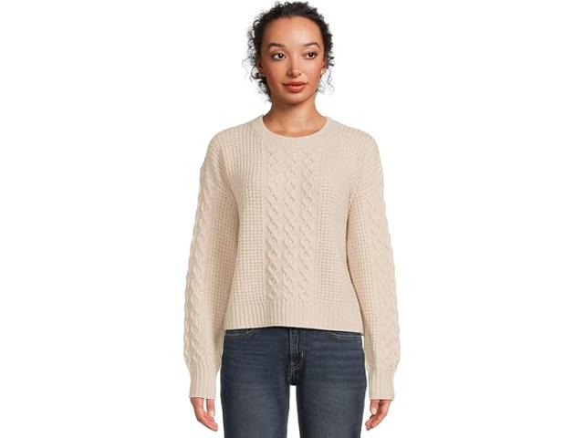 (取寄) スプレンディッド レディース セレステ ケーブル セーター Splendid women Celeste Cable Sweater Pale Oak Heather