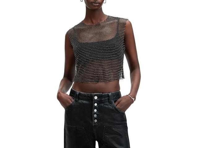 (取寄) オールセインツ レディース スパークル トップ AllSaints women AllSaints Calytrix Sparkle Top Blackの通販は