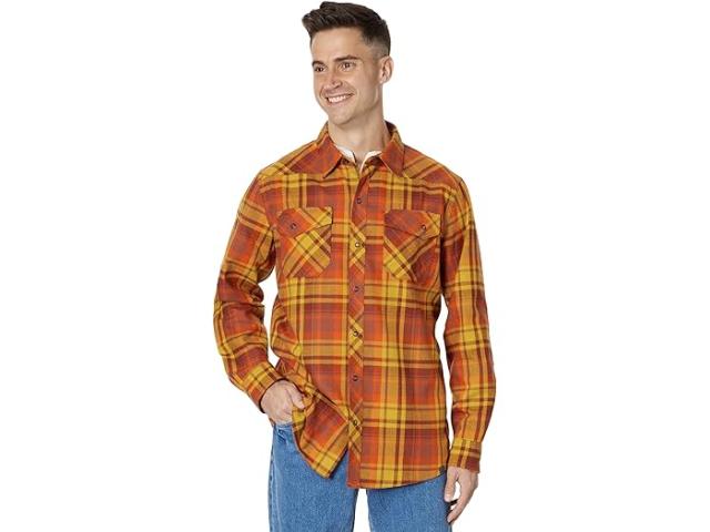 (取寄) エルエルビーン メンズ カタディン パフォーマンス フランネル シャツ プレイド L.L.Bean men L.L.Bean Katahdin Performance Flannel Shirt Plaid Burnt Mahogany/Chartrueseの通販は