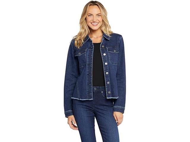 (取寄) エヌワイディージェイ レディース フレイド ヘム デニム ジャケット NYDJ women Frayed Hem Denim Jacket Undergroundの通販は 9,360円