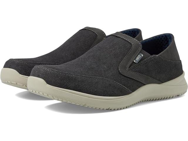 (取寄) ナン ブッシュ メンズ コンウェイ EZ キャンバス モカシン トゥ スリッポン イージー スリップ-イン ローファー Nunn Bush men Conway EZ Canvas Moccasin Toe Slip-On Easy Slip-In Loafer Grey