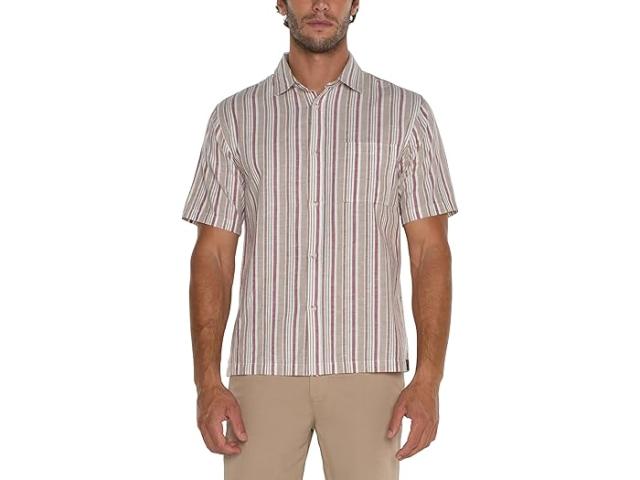 (取寄) リバプールロサンゼルス メンズ リネン ボタン アップ シャツ Liverpool Los Angeles men Liverpool Los Angeles Linen Button Up Shirt Khaki Nantucket Redの通販は