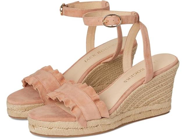 (取寄) ジャック ロジャース レディース ラッフル ウェッジ - スエード Jack Rogers women Rozette Ruffle Wedge - Suede Toast