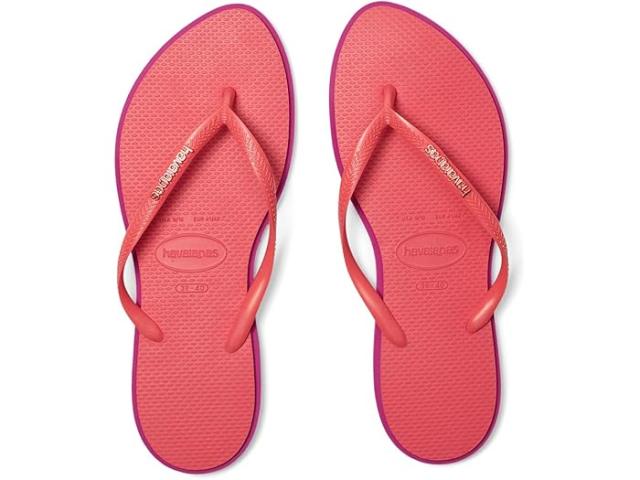 (取寄) ハワイアナス レディース スリム ポイント サンダル Havaianas women Slim Point Sandals Rose Gum/Tropical Coral