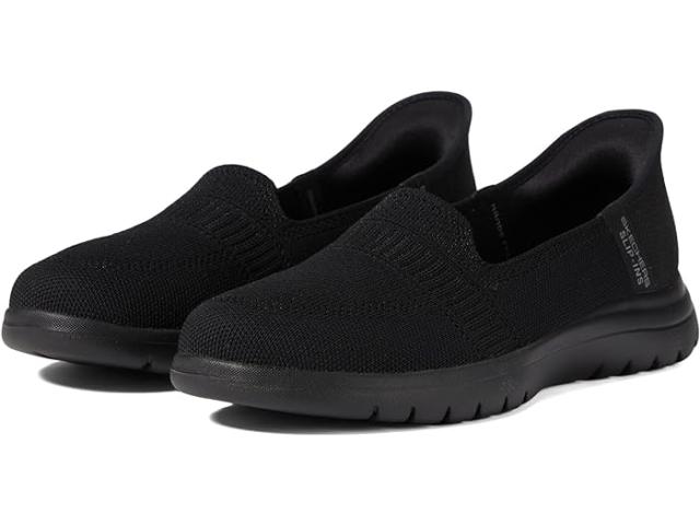 (取寄) スケッチャーズ スニーカー レディース オン-ザ-ゴー フレックス - カメリア ハンズ フリー スリップインズ SKECHERS Performance women On-The-Go Flex - Camellia Hands Free Slip-Ins Black/Black