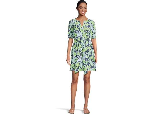 (取寄) リリー ピュリッツァー レディース オリビン ショート スリーブ ドレス Lilly Pulitzer women Olivine Short Sleeve Dress Sapphire Pool Tropical Tango