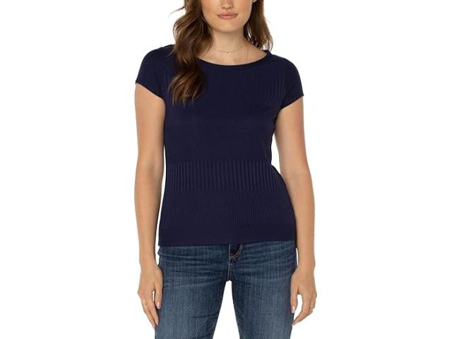 (取寄) リバプールロサンゼルス レディース キャップ スリーブ ボートネック ベイビー ティー Liverpool Los Angeles women Liverpool Los Angeles Cap Sleeve Boatneck Baby Tee Peacoatの通販は 10,230円