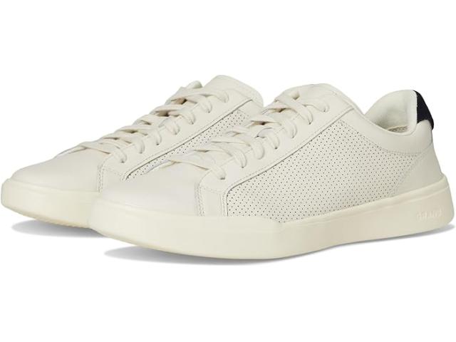 (取寄) コールハーン メンズ グランド クロスコート モダン パフォレイティット レース トゥ トゥ スニーカー Cole Haan men Grand Crosscourt Modern Perforated Lace To Toe Sneakers Ivory/Black