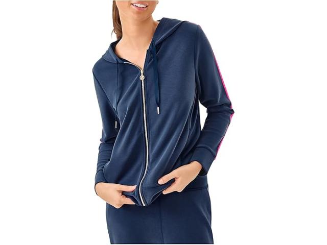 (取寄) リリー ピュリッツァー レディース フェネラ ジップ-アップ ブーディ Upf Lilly Pulitzer women Fenella Zip-Up Hoodie Upf Low Tide Navy