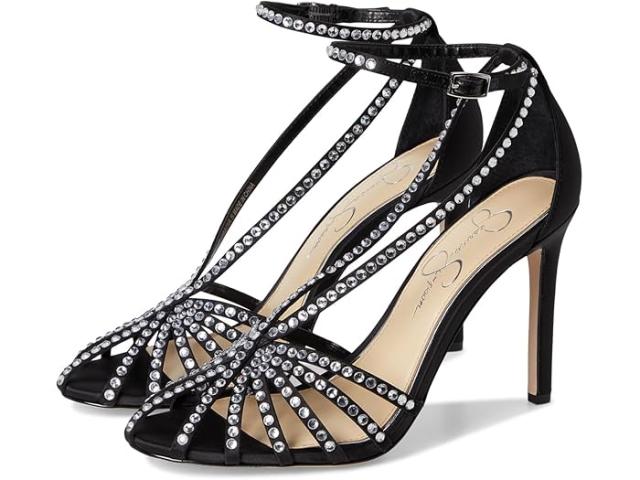 (取寄) ジェシカ シンプソン レディース エンベリッシュ ハイ ヒール サンダル Jessica Simpson women Jittale Embellished High Heel Sandals Black