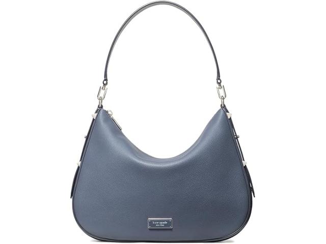 (取寄) ケイトスペード レディース リブ ペブルド レザー ラージ ホーボー Kate Spade New York women Liv Pebbled Leather Large Hobo Cinder Grey
