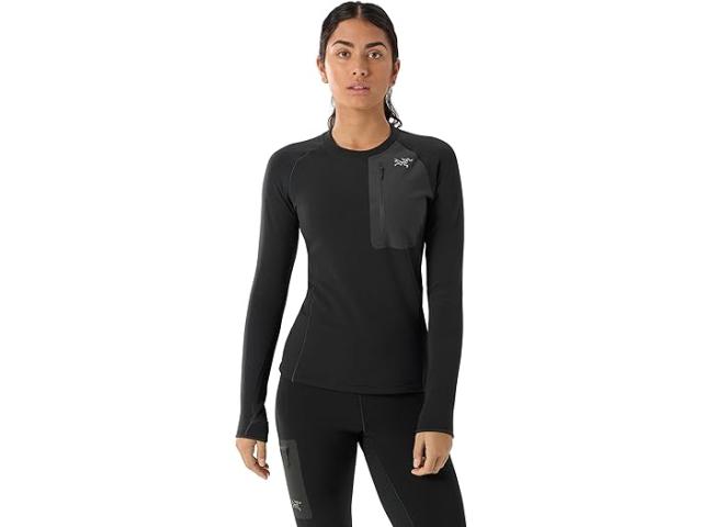 (取寄) アークテリクス レディース カイヤナイト ベースレイヤー— クルー Arc'teryx women Kyanite Baselayer Crew Black