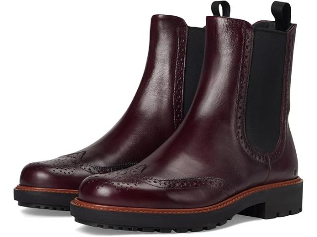 (取寄) エコー レディース オスロ チェルシー ウィングチップ ブーツ ECCO women Metropole Oslo Chelsea Wingtip Boots Dark Ruby