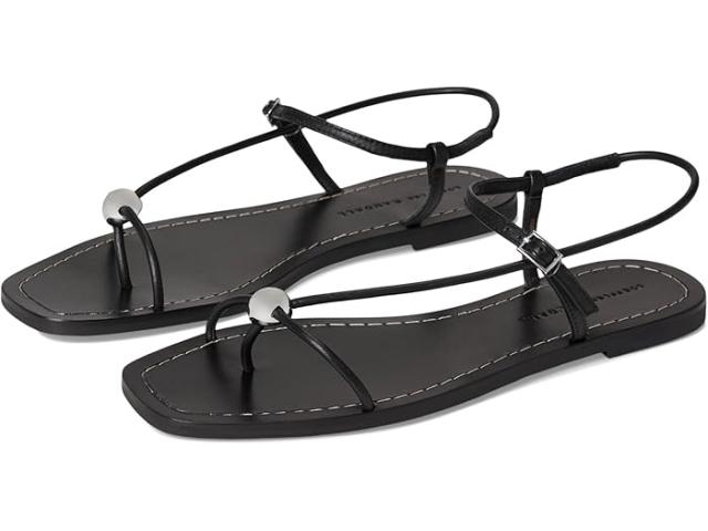 (取寄) ロフラー ランドール レディース ララ ストラップ フラッツ サンダル ウィズ ボール Loeffler Randall women Lara Strappy Flat Sandals With Ball Black