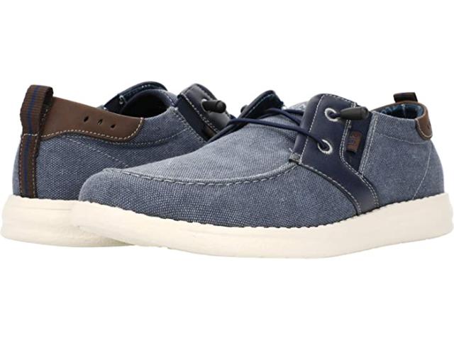 (取寄) ナン ブッシュ メンズ ブリュースキー モック トゥ スリッポン ウィズ エラスティック バンジー Nunn Bush men Brewski Moc Toe Slip-on with Elastic Bungee Navy