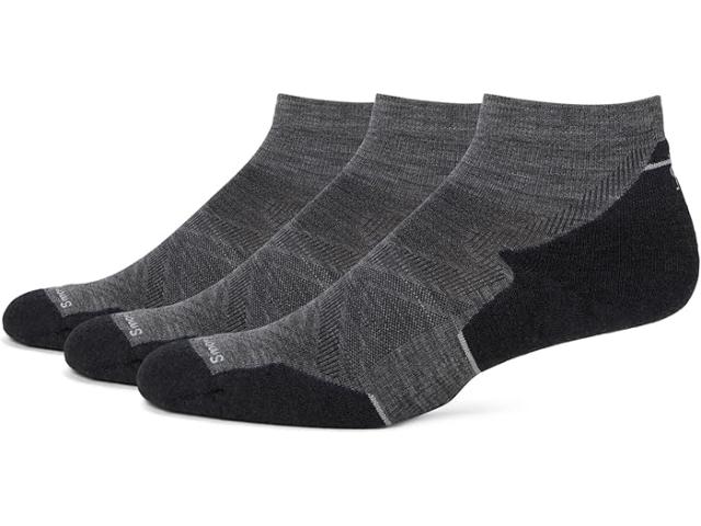 (取寄) スマートウール メンズ ラン ターゲッティド クッション アンクル ソックス 3-パック Smartwool men Smartwool Run Targeted Cushion Ankle Socks 3-Pack Medium Gray