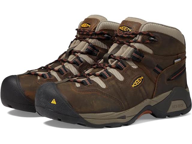 (取寄) キーン ユーティリティ メンズ デトロイト Xt ミッド ソフト トゥ ウォータープルーフ KEEN Utility men KEEN Utility Detroit XT Mid Soft Toe Waterproof Black Olive/Leather Brownの通販は 54,560円