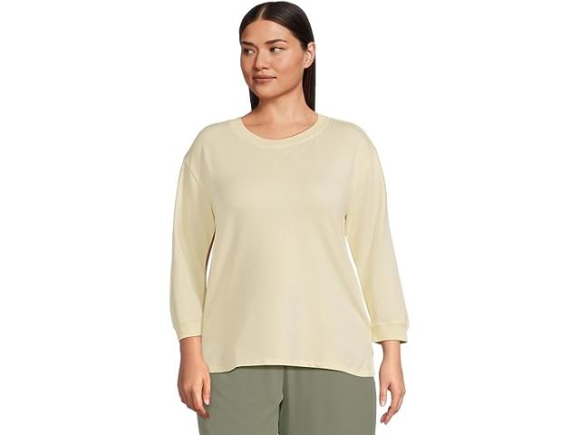 (取寄) モッドオードック レディース 3/4 スリーブ ハイ-ロー チュニック ウィズ サイド スリッツ Mod-o-doc women 3/4 Sleeve Hi-Lo Tunic with Side Slits Sweet Cream