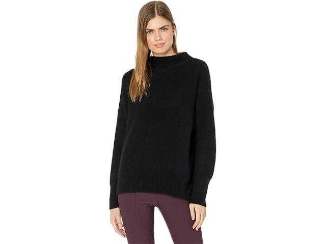(取寄) ヴィンス レディース ボイルド ファンネル ネック プルオーバー Vince women Boiled Funnel Neck Pullover Black