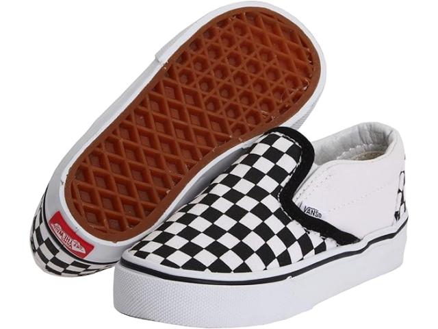 (取寄) バンズ キッズ キッズ クラシック スリッポン コア (トドラー) Vans Kids kids Classic Slip-On Core (Toddler) (Checkerboard) Black/True White FA11