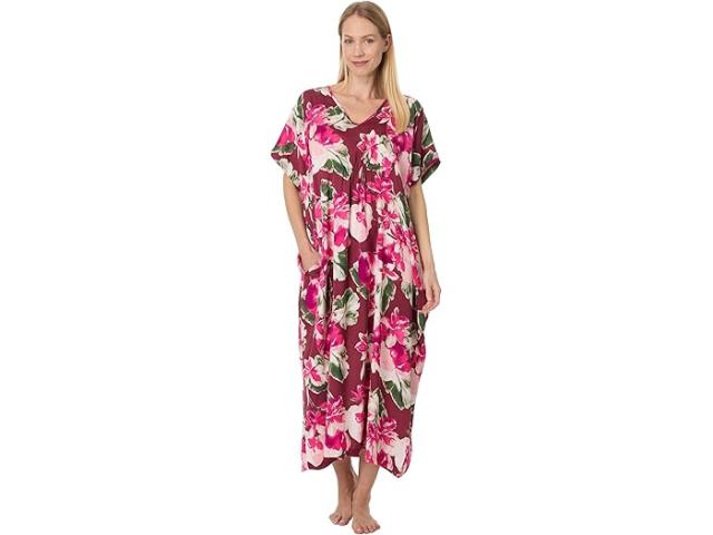 (取寄) トミーバハマ レディース ショート スリーブ サテン カフタン Tommy Bahama women Tommy Bahama Short Sleeve Satin Caftan Red Floralの通販は 16,535円