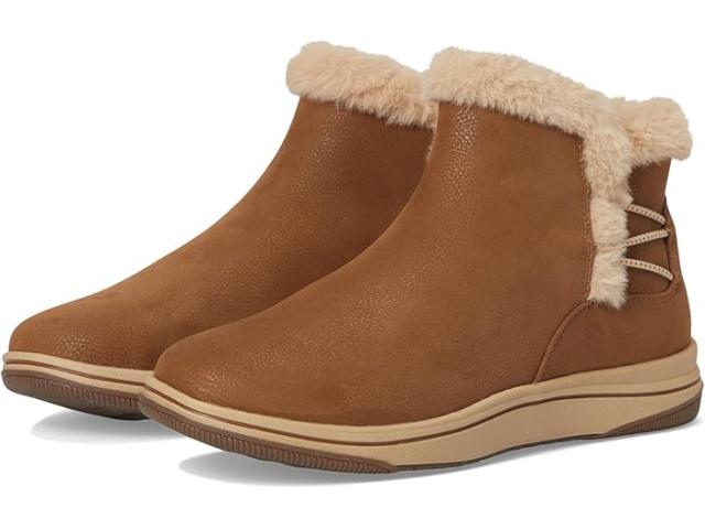 (取寄) クラークス レディース ブリーズ ファー Clarks women Breeze Fur Dark Tan Combi Textile
