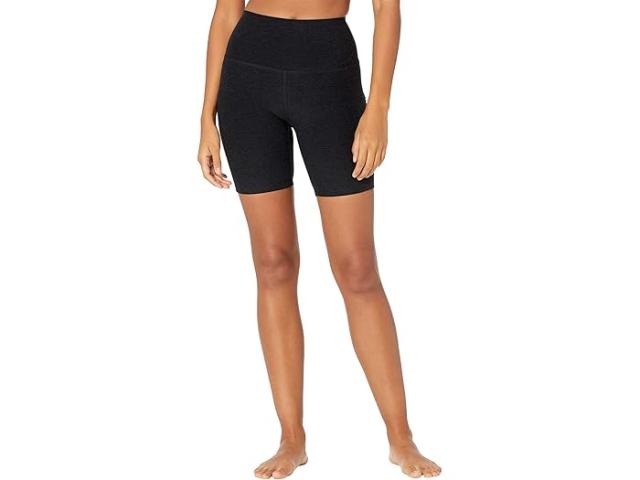 (取寄) ビヨンドヨガ レディース スペースダイ チーム ポケッツ ハイ ウェスト バイカー ショーツ Beyond Yoga women Spacedye Team Pockets High Waisted Biker Shorts Darkest Night