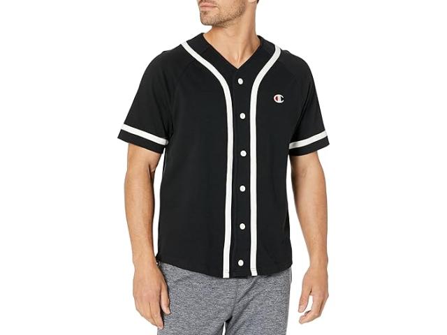 (取寄) チャンピオン メンズ ブレイデッド ベースボール ジャージ Champion men Braided Baseball Jersey Blackの通販は