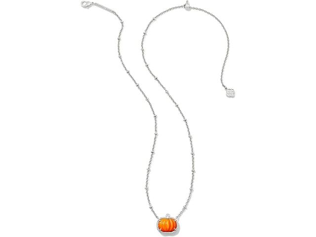 (取寄) ケンドラスコット レディース パンプキン ショート ペンダント ネックレス Kendra Scott women Kendra Scott Pumpkin Short Pendant Necklace Silver Orange Mother Of Pearlの通販は 10,893円