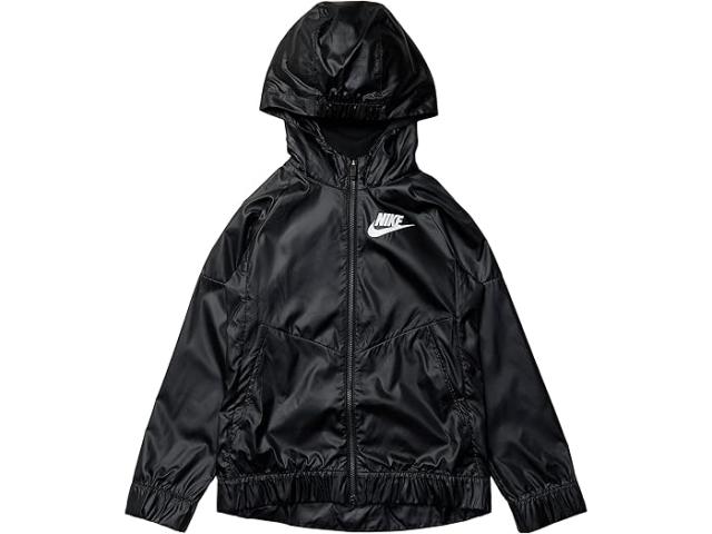 (取寄) ナイキ キッズ ガールズ ウインドランナー ジャケット (リトル キッズ/ビッグ キッズ) Nike Kids girls Nike Kids Windrunner Jacket (Little Kids/Big Kids) Black/Black/Whiteの通販は 7,874円