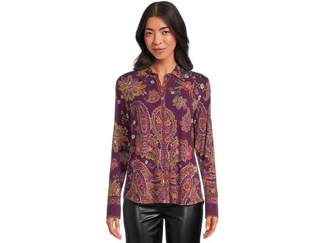 (取寄) ジョニー ワズ レディース ザ ジャニー フェーバリット ボタン フロント シャツ Johnny Was women The Janie Favorite Button Front Shirt Domitila Scarf