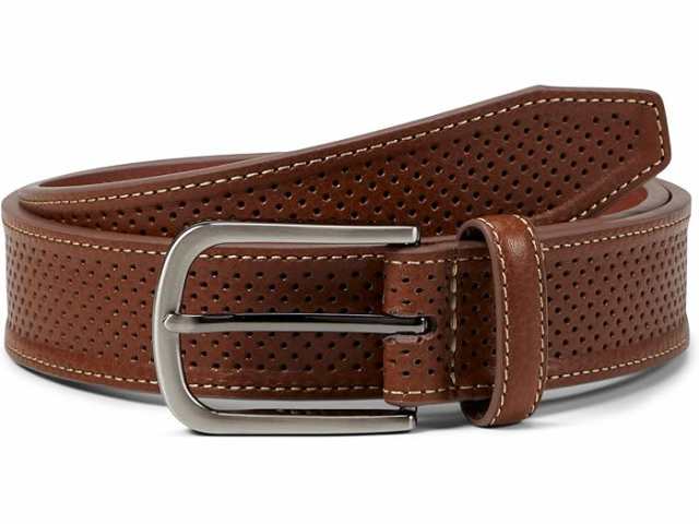 (取寄) ジョンストン&マーフィー メンズ パーフェド レザー ベルト Johnston & Murphy men Perfed Leather Belt Tanの通販は