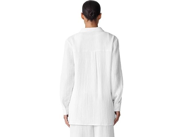(取寄) アイリーン フィッシャー レディース クラシック カラー シャツ Eileen Fisher women Classic Collar Shirt White 4 取寄) アイリーン フィッシャー レディース クラシック カラー