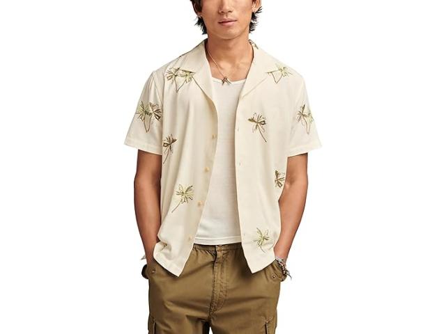 (取寄) ラッキーブランド メンズ パーム ツリー エンブロイダー ショート スリーブ キャンプ カラー シャツ Lucky Brand men Lucky Brand Palm Tree Embroidered Short Sleeve Camp Collar Shirt Palm Beachの通販は 14,668円