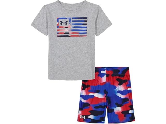 (取寄) アンダーアーマー キッズ ボーイズ フリーダム フロッグ カモ ショート セット (リトル キッド) Under Armour Kids boys Under Armour Kids Freedom Flag Camo Short Set (Little Kid) Mod Grayの通販は
