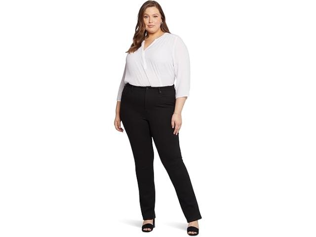 (取寄) エヌワイディージェイ レディース プラス サイズ マリリン ストレート NYDJ women Plus Size Marilyn Straight Black