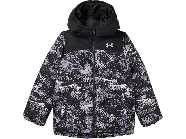 (取寄) アンダーアーマー キッズ レディース プライム プリンテッド パファー ジャケット Under Armour Kids women Prime Printed Puffer Jacket Black